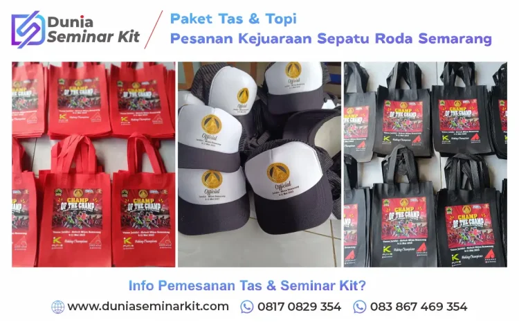  Paket Tas & Topi Pesanan Kejuaraan Sepatu Roda Semarang